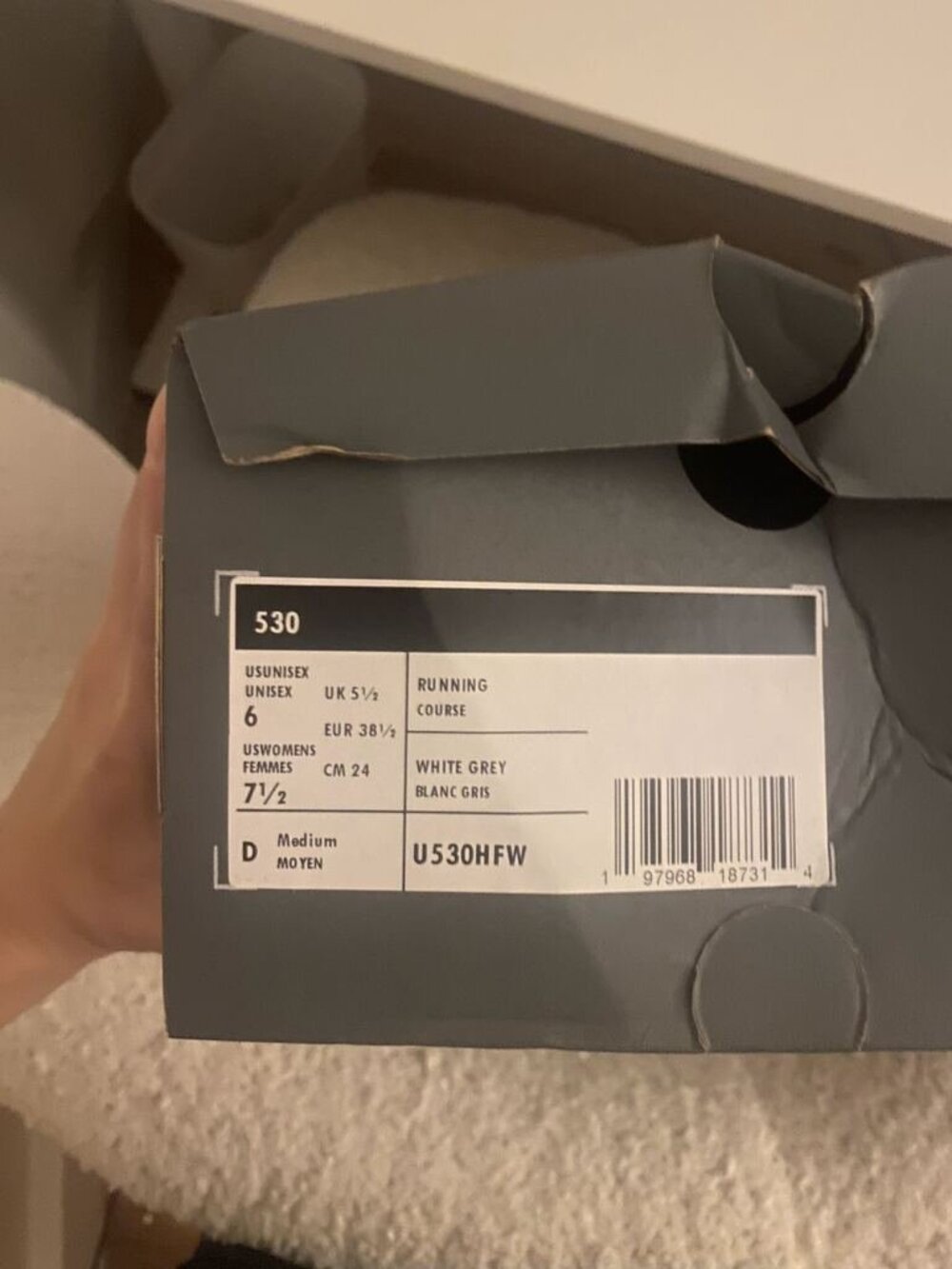 New Balance 530 W7.5/M6 Polka Dot - Picture 2 of 3